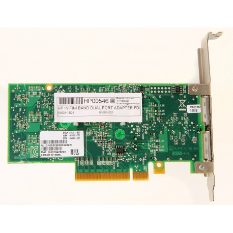 649281-B21 HP INIFINI BAND DUAL PORT ADAPTER FDR/EN 10/40GB 544QSFP (regular profile)