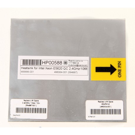 469886-001 Heatsink for Intel Xeon E5620 QC 2,4GHz/1066/12M