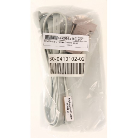 60-0410102-02 RJ-45 to DB-9 Female Console Cable 