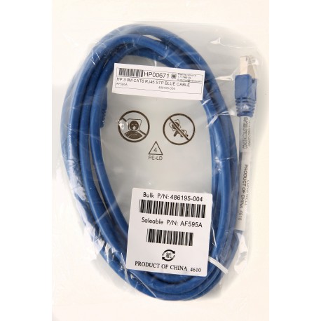 AF595A HP 3.0M CAT6 RJ45 STP BLUE CABLE