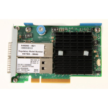  649282-B21 HP Infiniband FDR/Ethernet 10Gb/40Gb 2-port 544FLR-QSFP Adapter (no bracket)
