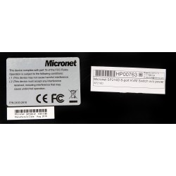 SP218D Micronet SP218D 8-port KVM Switch w/o power adapter 12V 1A
