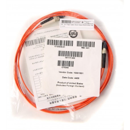 C7524A HP  2m Fiber-Optic Short Wave Multimode Interface Cable 17-05030-01 191117-002
