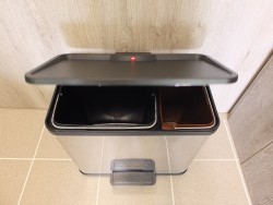 Odpadkový koš Hailo Öko duo Plus L ušlechtilá ocel