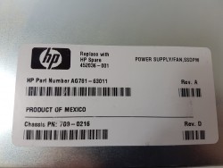 AG781-63011 HP Power Supply and Fan for SSDPM Data Path Module System