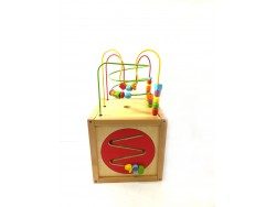 Teddies Edukační kostka MAXI dřevo