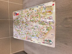 Woody Magnetická mapa ČR s obrázky a společenská hra, 3 v 1