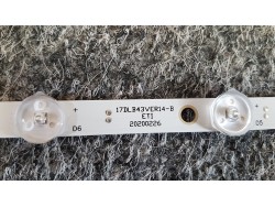 Podsvětlení- LED páseky 17DLB43VER14-B pro TV JVC LT-43VU3005