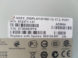 HP TFT7600 G2 KVM Console Rackmount Keyboard PT Monitor AZ880A 612371-131
