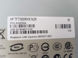 HPE - AG059A - HPE TFT7600 - KVM-Konsole Norway