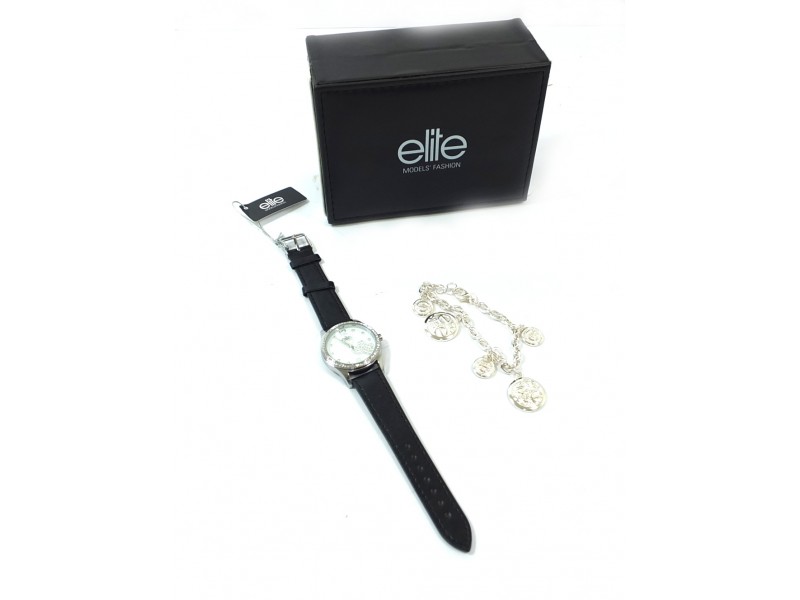 Elite Models dámská sada hodinek a náramku E54912-231