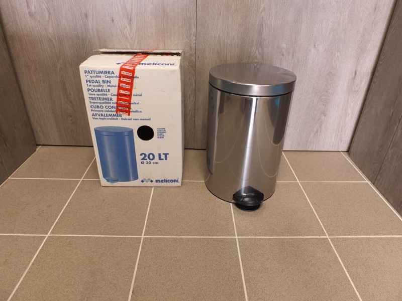 Meliconi Koš na odpadky 20 l INOX nerezová ocel