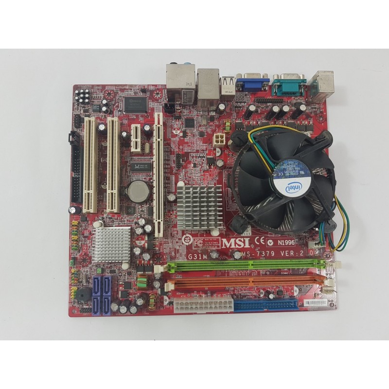 MSI G31M + CPU Core2Duo E4300 + chladič