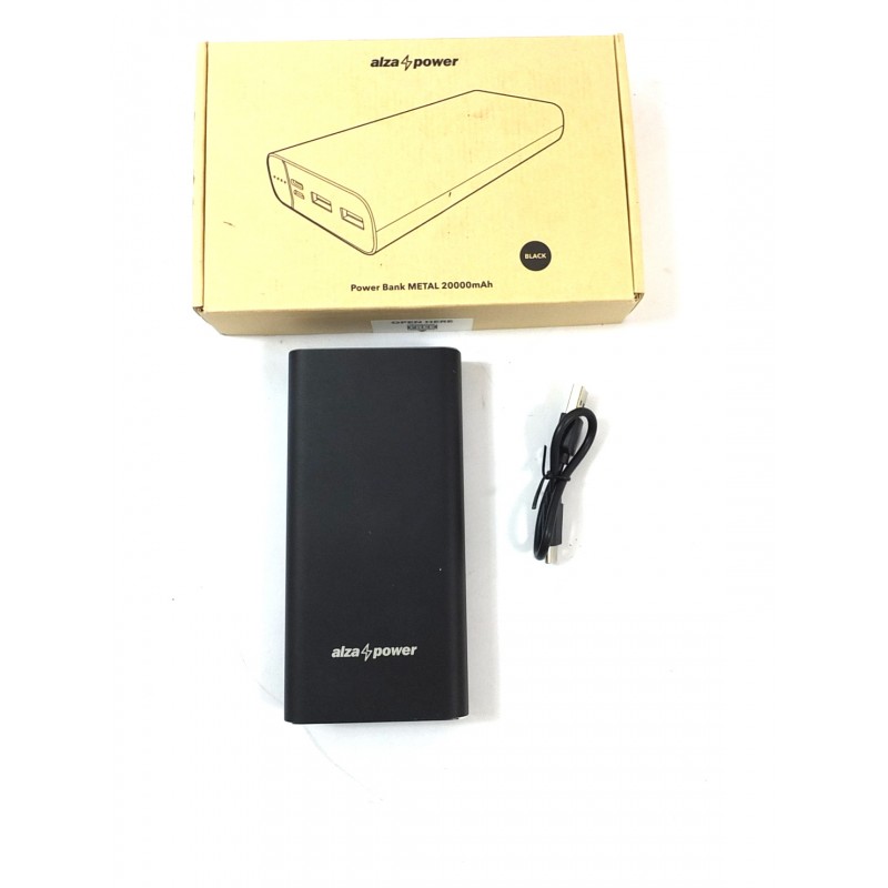 AlzaPower Metal 20000mAh Fast Charge + PD3.0 černá