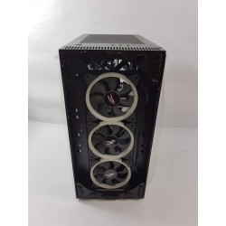 PC case Evolveo Ptero Q12, 4x120mm RGB, sklo, černá