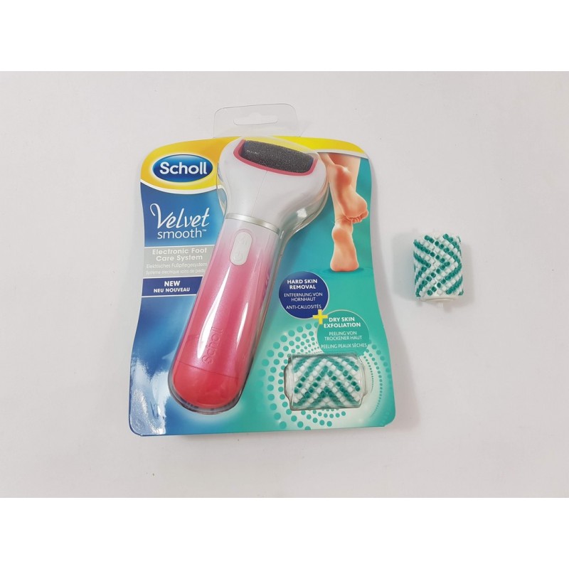 SCHOLL Velvet Smooth Elektrický pilník na chodidla s diamantovými krystalky + bronzová taška