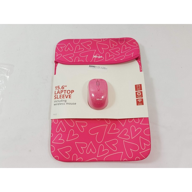 Pouzdro na notebook TRUST YVO MOUSE & SLEEVE F/15.6 – PINK