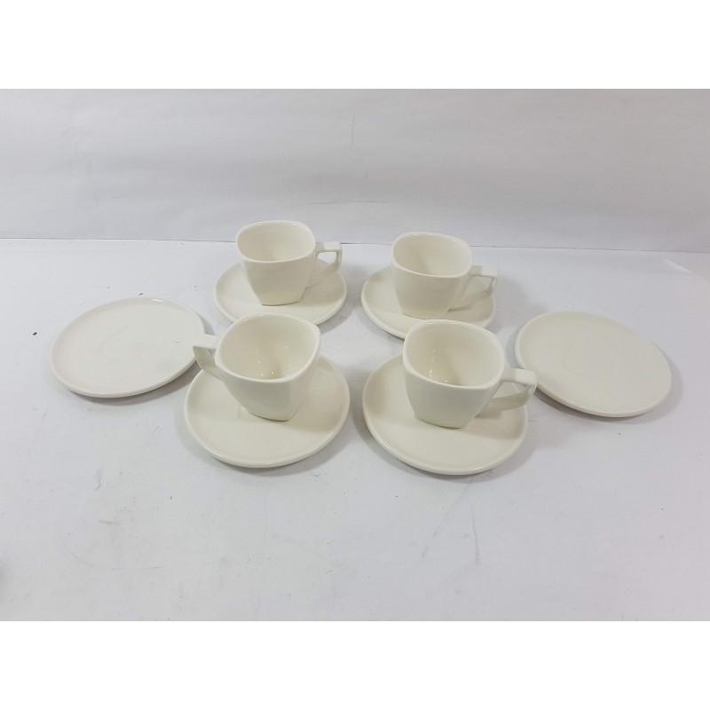 Banquet Šálek s podšálkem square Alba 250ml 6ks