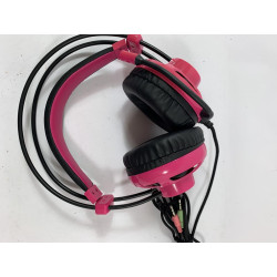 Herní headset C-Tech Helios (GHS-07G) (GHS-07P) černý/růžový