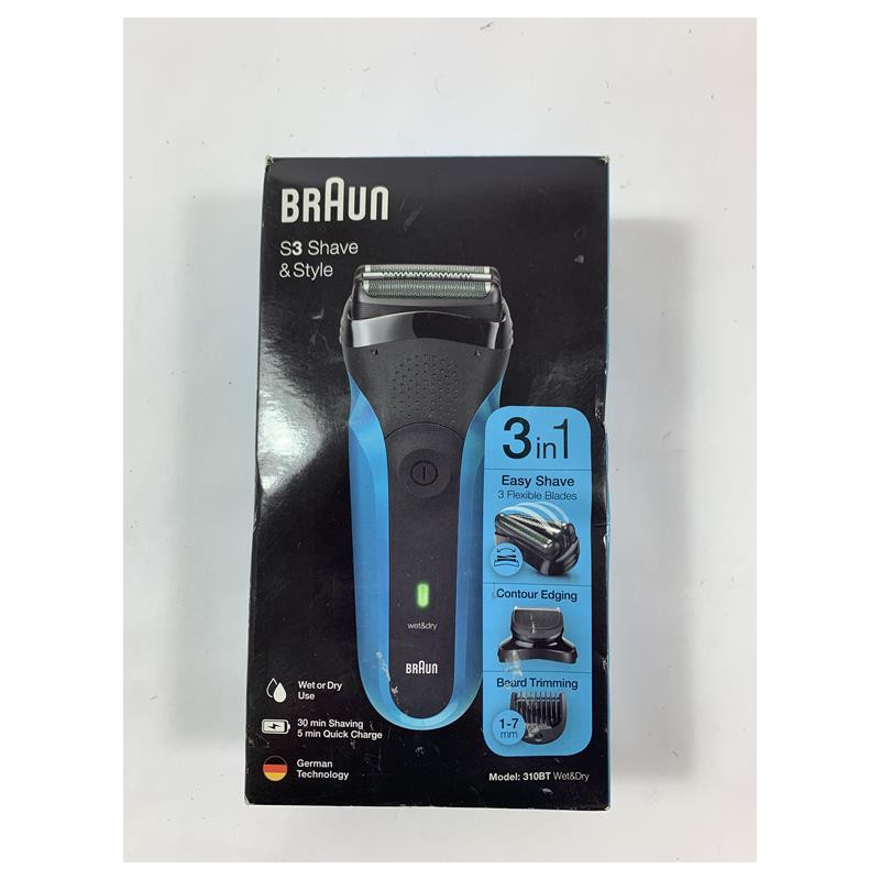 Braun Series 3 Shave&Style 310BT, wet & Dry, černý/modrý