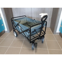 tectake Skládací ruční vozík Leon s brzdami, nosnost 80 kg šedý